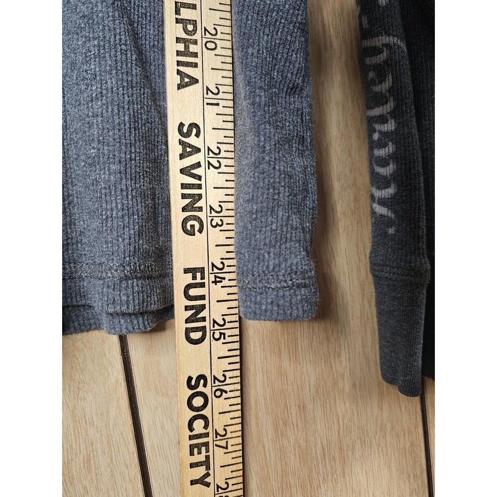 Harley Davidson Womens 1W Gray Thermal Henley Shirt Long Sleeve Motorcycle Logo - Picture 13 of 16